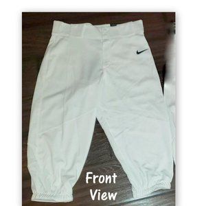 NEW! NIKE MENS KNICKER STYLE WHITE BASEBALL PANTS-SIZE MEDIUM